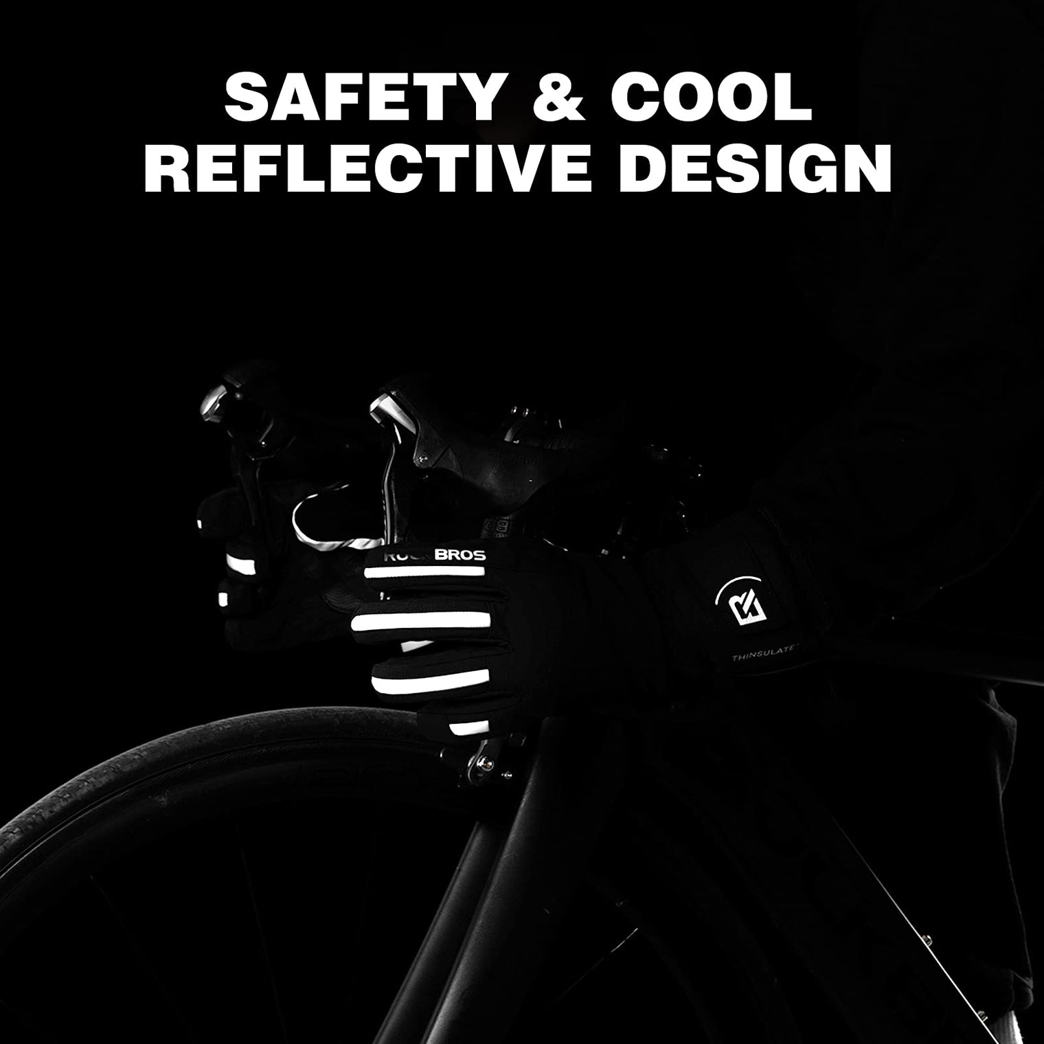 ROCKBROS Winter Ski Gloves Waterproof 3M Thinsulate Touch Screen Thermal Gloves for Men Women