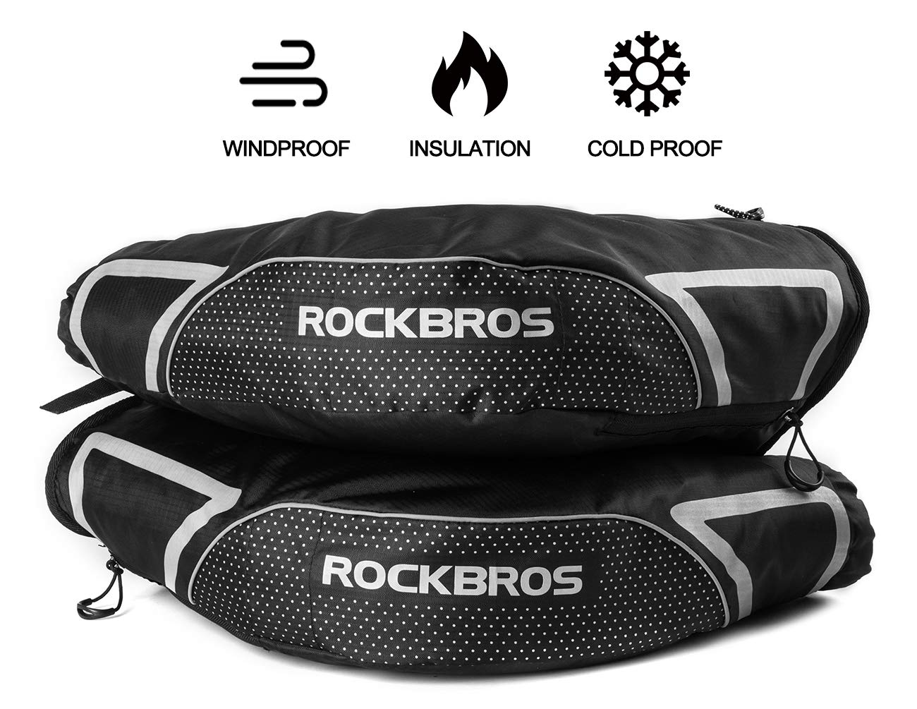 ROCKBROS Winter Handlebar Mittens - Extreme Cold Weather MTB Fat Bike Pogies