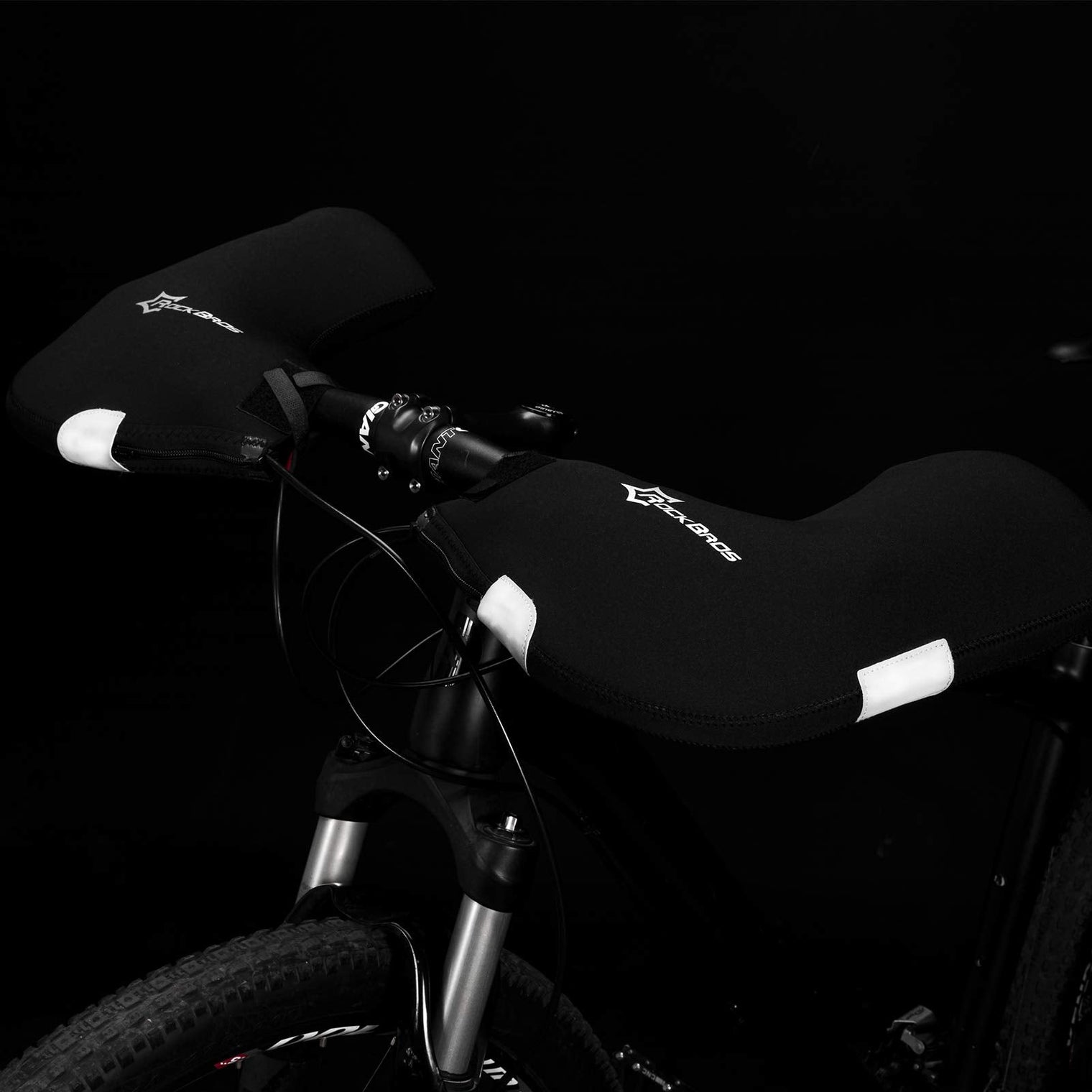 ROCKBROS Winter Bike Handlebar Mittens - Windproof Thermal Pogies for MTB