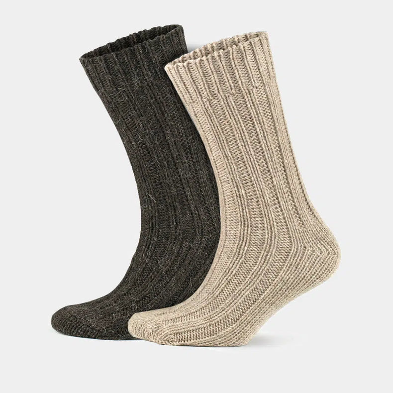 Alpaca Wool Extra Thick Crew Loose Socks for Men and Women
