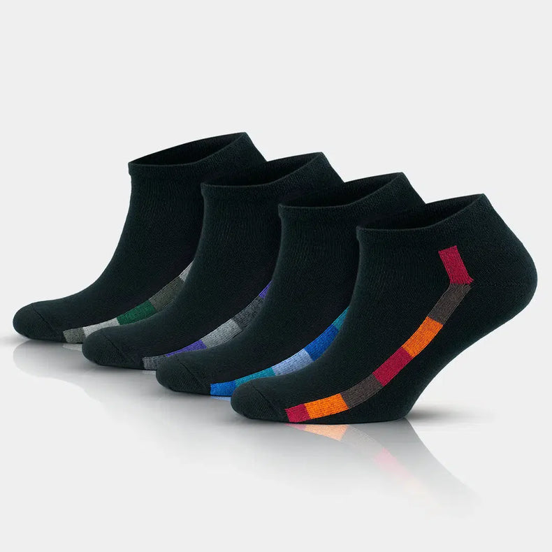 Men's Cotton Low Cut Thin Black Athletic Socks