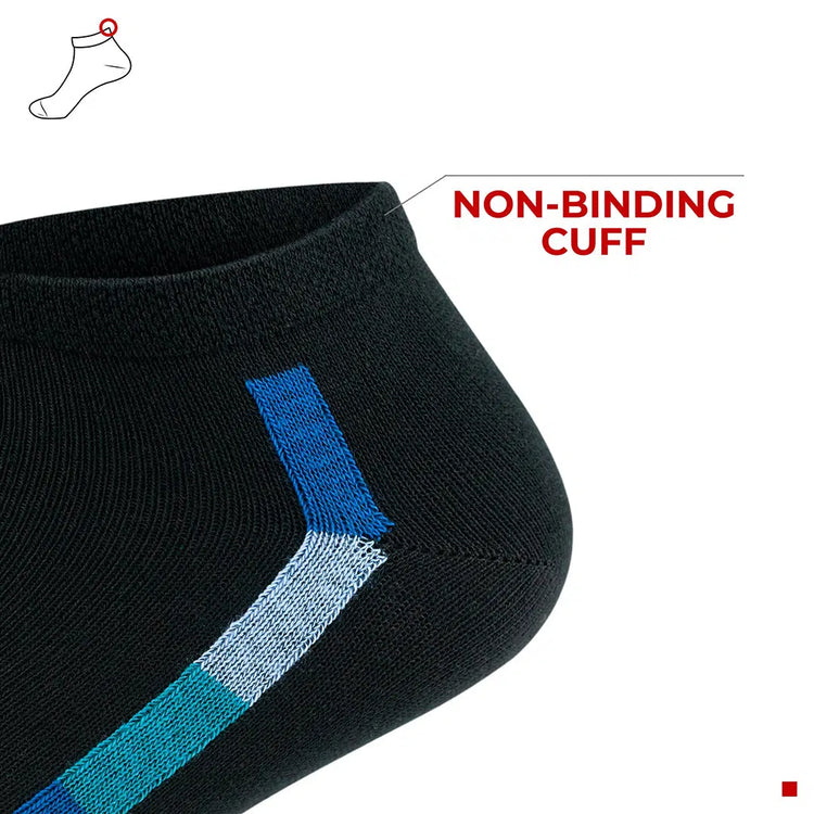 Men's Cotton Low Cut Thin Black Athletic Socks