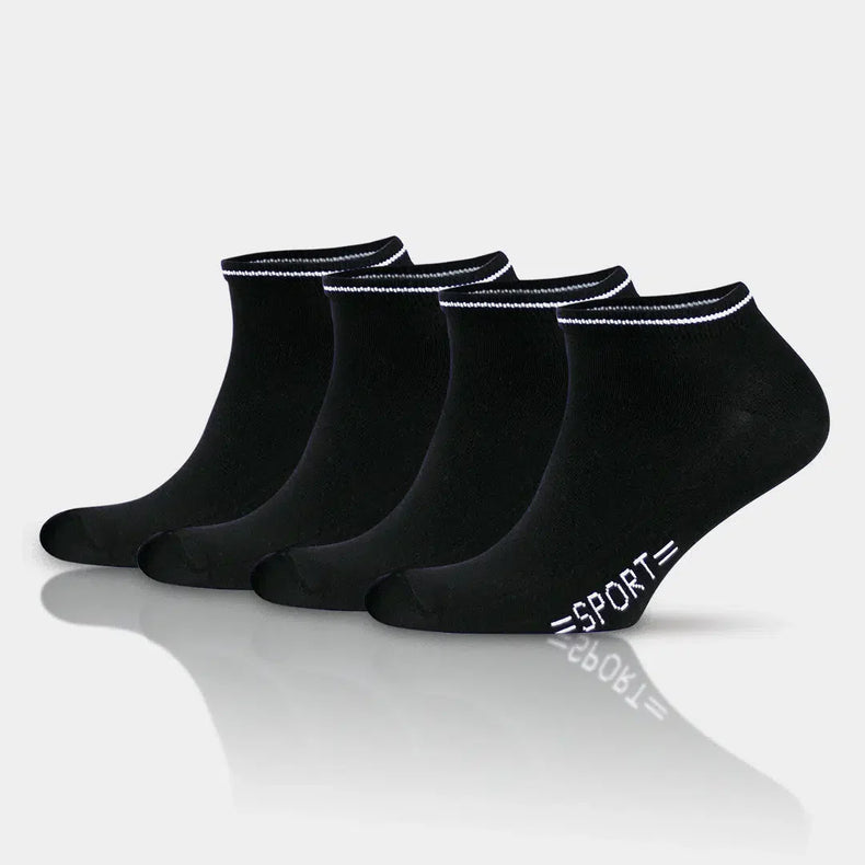 Men's Cotton Low Cut Black Athletic Socks
