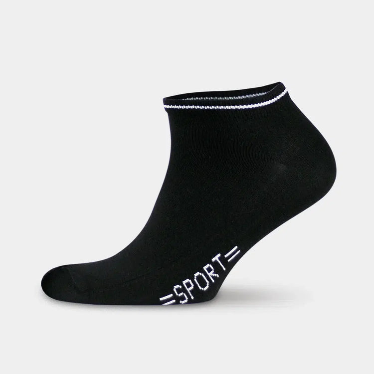 Men's Cotton Low Cut Black Athletic Socks