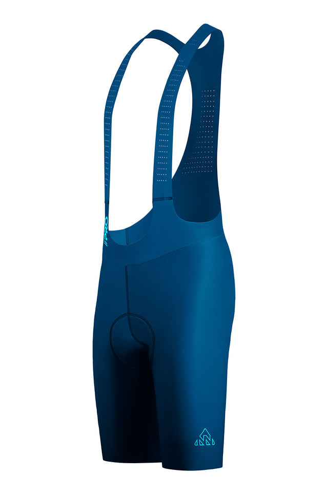 Men's Seamless Peacock Blue Pro Cycling Bib Shorts