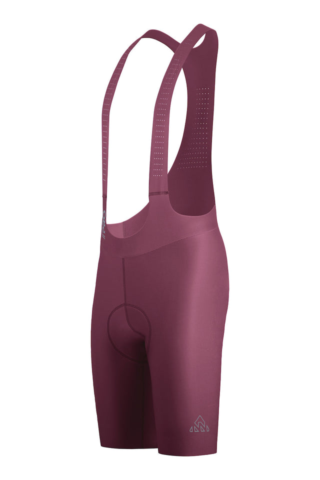 Men's Seamless Burgundy Pro Cycling Bib Shorts