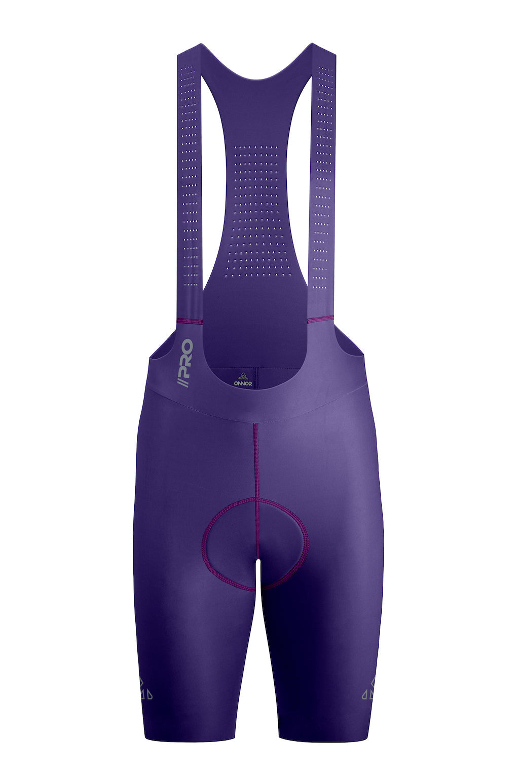 Men's Seamless Purple Pro Cycling Bib Shorts