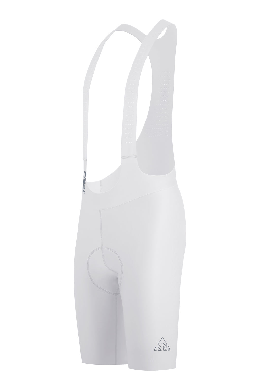 Men's Seamless White Pro Cycling Bib Shorts