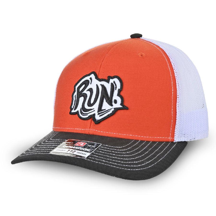 Run Hat by Orange Mud, Black/Orange/White