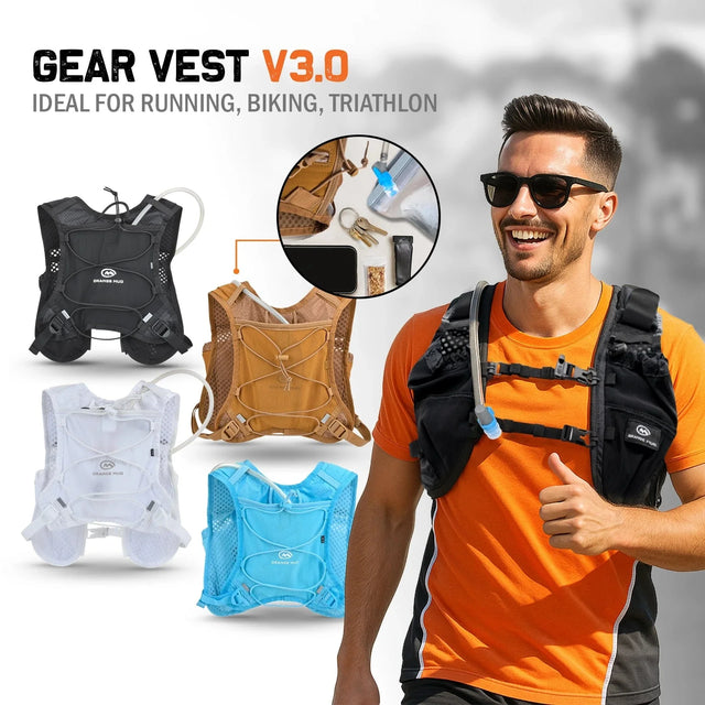 Gear Vest, Version V4.0: Ideal for running, biking, triathlon