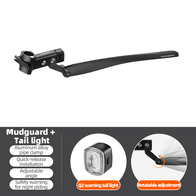 ROCKBROS Bicycle Front and Rear Fender Set - Quick Release, Adjustable