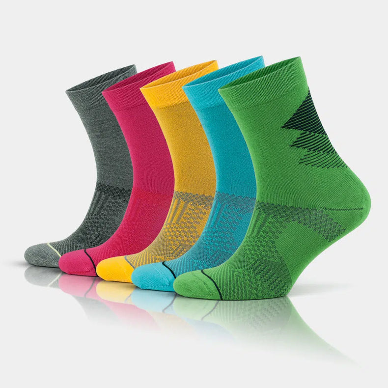 Men's Bamboo Colorful & Patterned Quarter Dress Socks