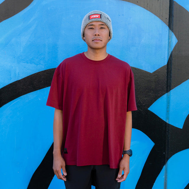 Men's Running Tee- Cabernet