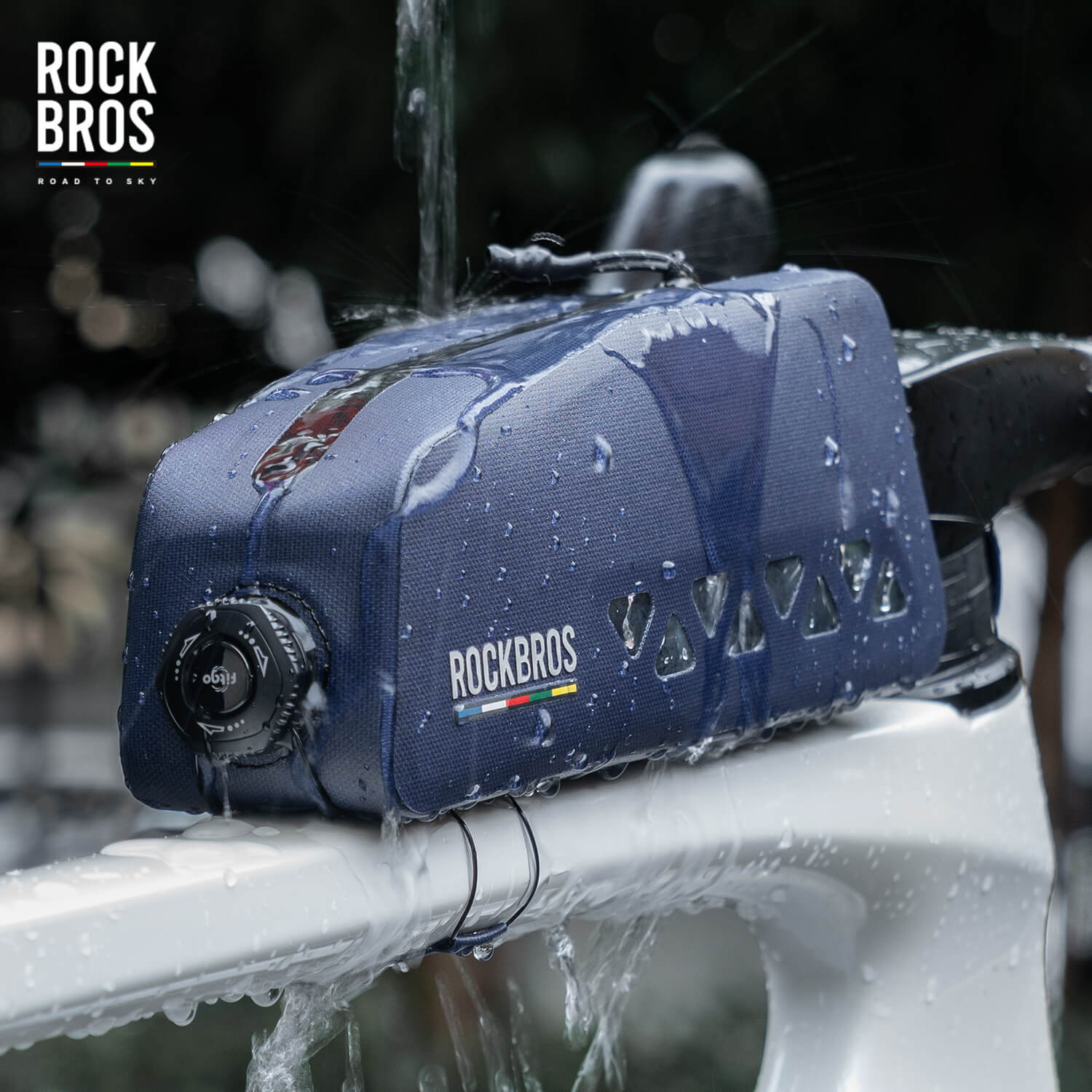 ROCKBROS 1L 100% Waterproof Bike Frame Bag Road To Sky