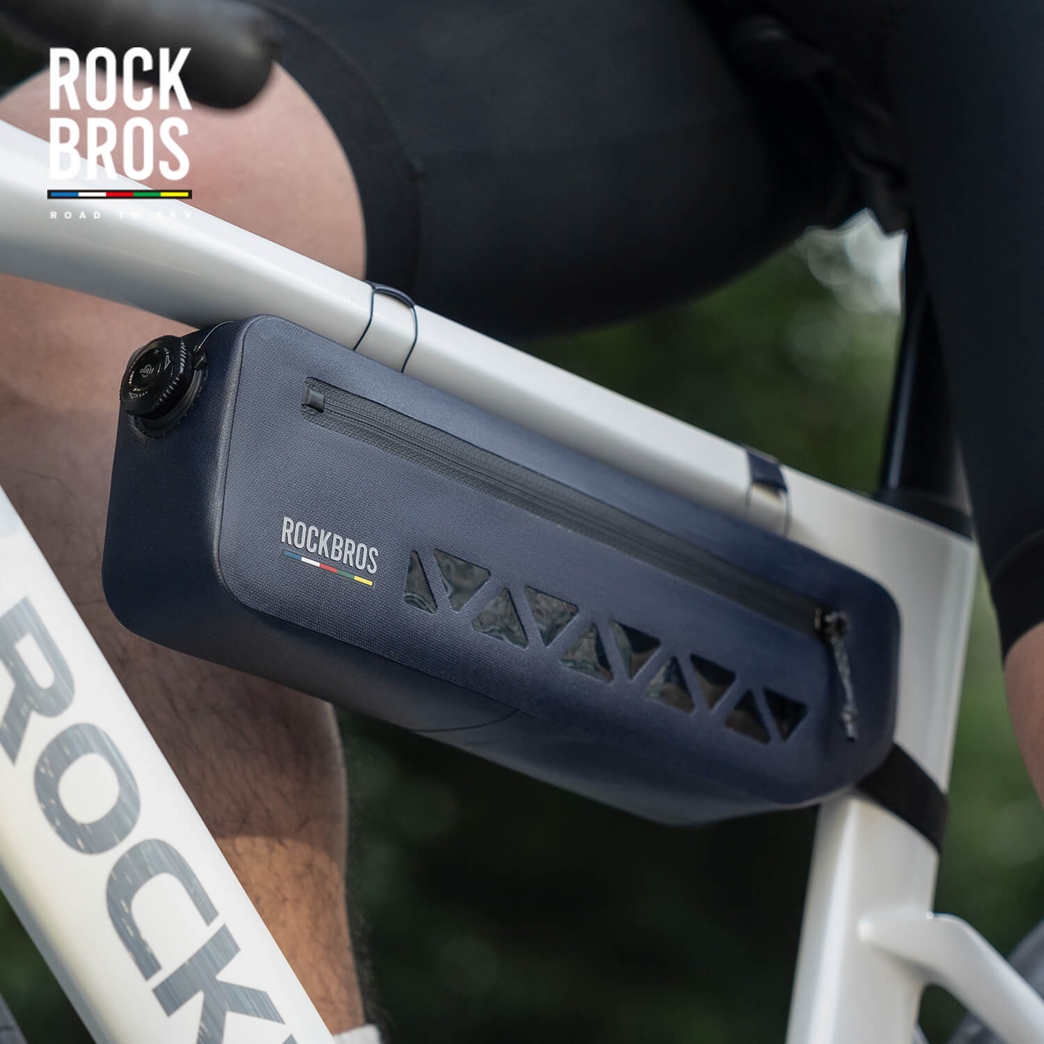 100% Waterproof Bike Frame Bag 1.7L Road-to-Sky
