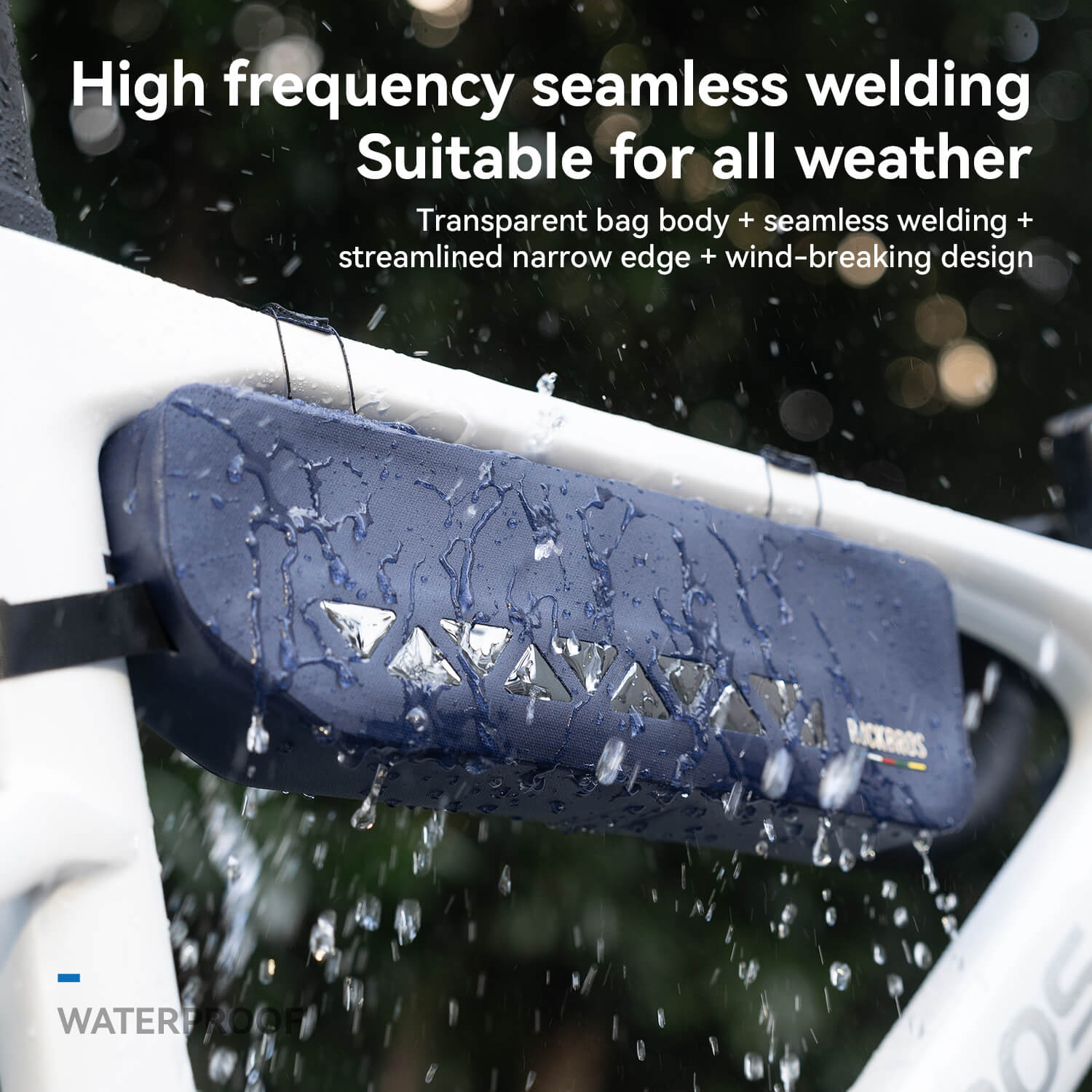 100% Waterproof Bike Frame Bag 1.7L Road-to-Sky