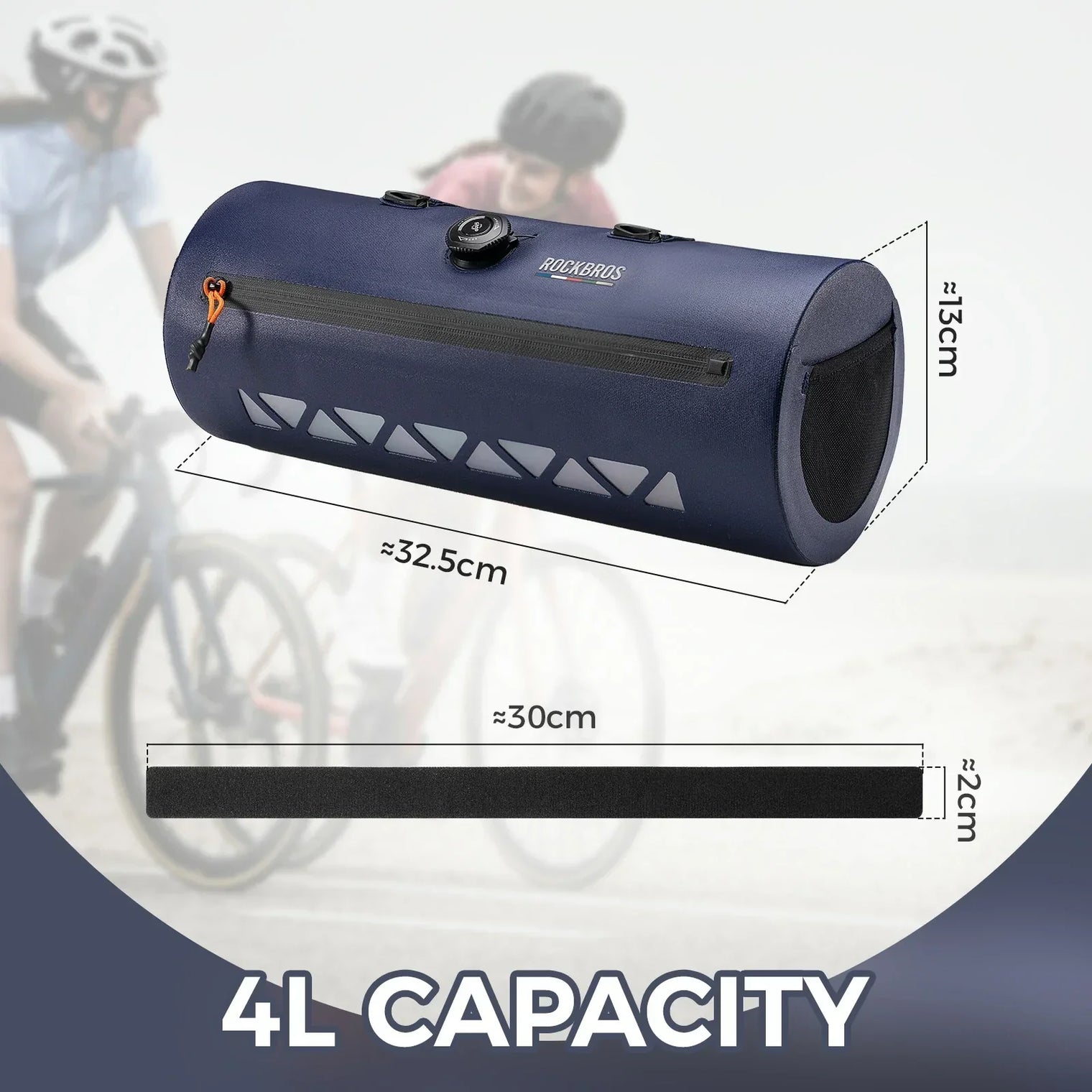 Road-to-Sky Bike Handlebar Bag 4L Waterproof for Road Gravel Bikes