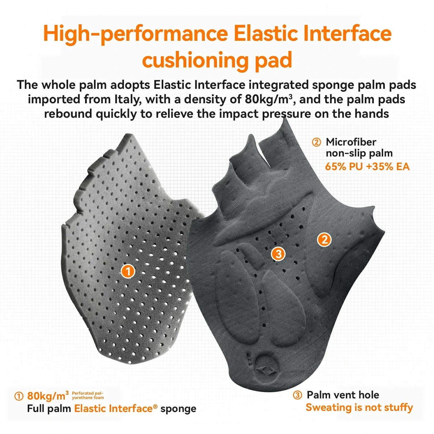 ROAD TO SKY Elastic Interface® Cycling Half Finger Gel Padded Gloves