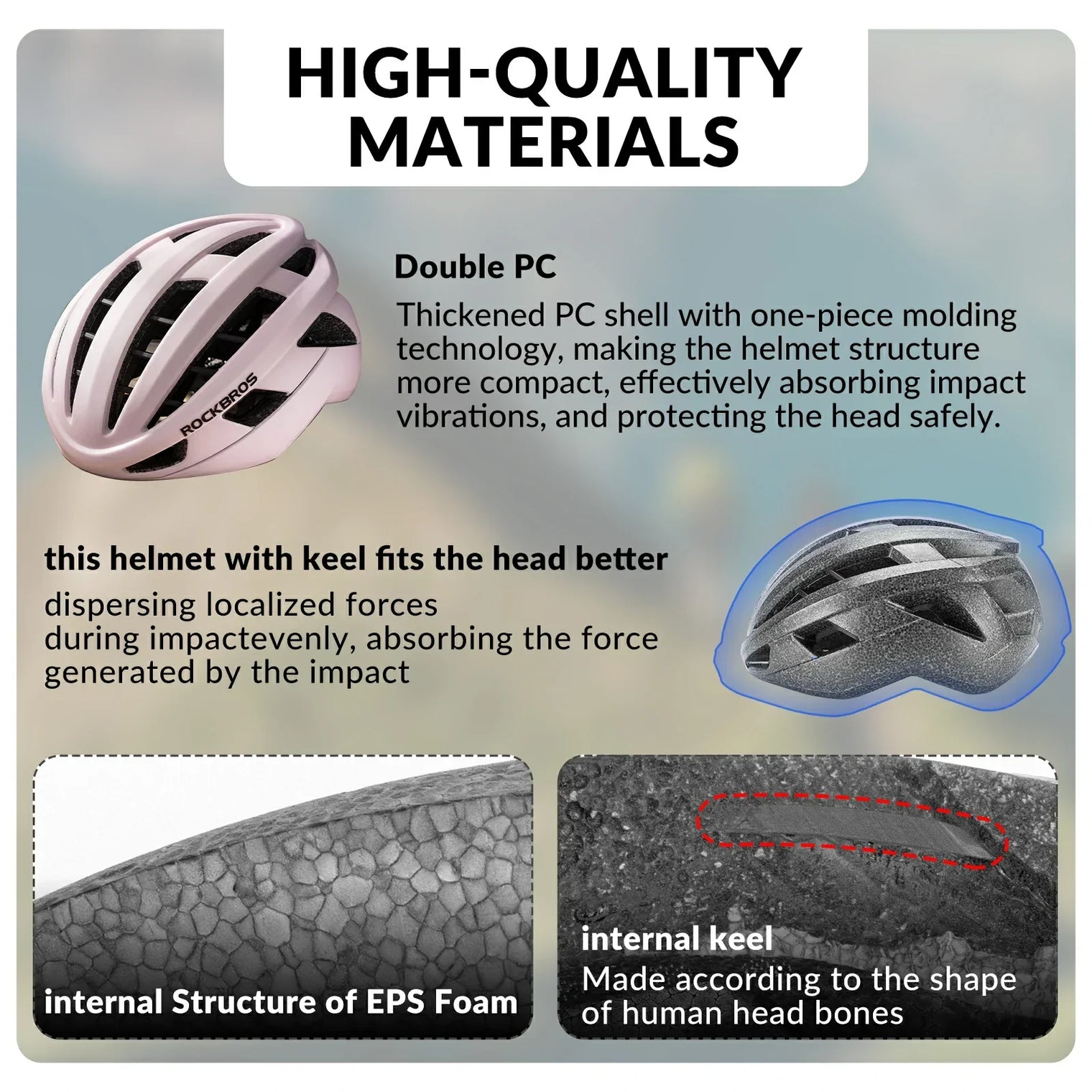 ROCKBROS LK-11 Cycling Helmet Integrated Adjustable Shockproof MTB Road Unisex
