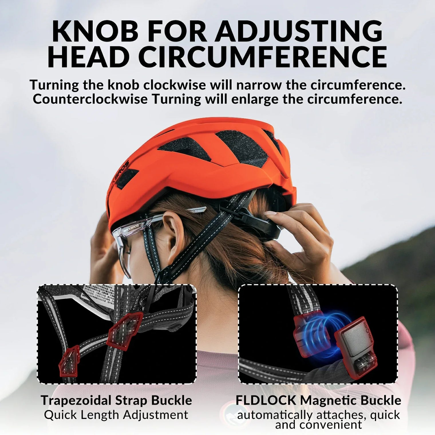 ROCKBROS LK-11 Cycling Helmet Integrated Adjustable Shockproof MTB Road Unisex