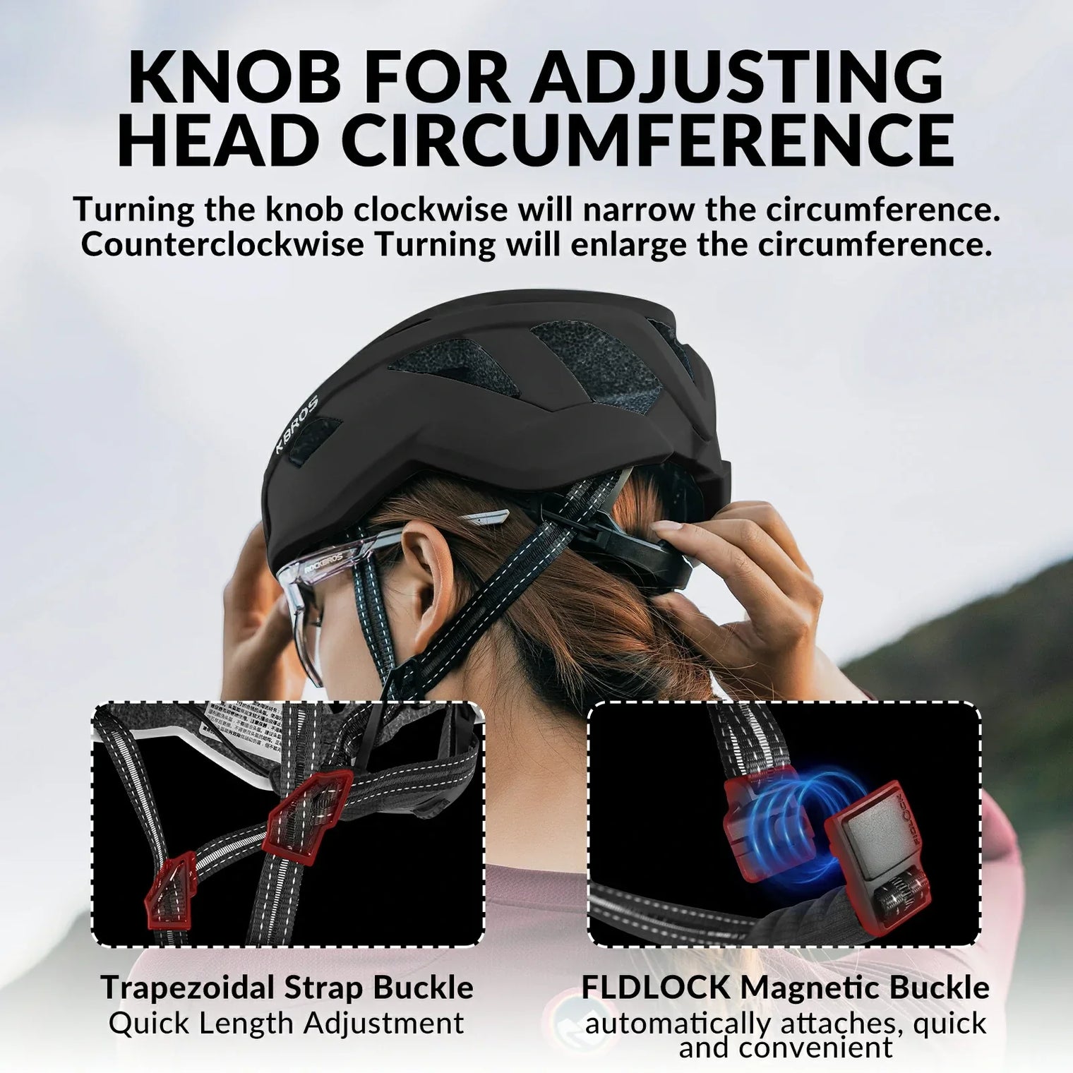 ROCKBROS LK-11 Cycling Helmet Integrated Adjustable Shockproof MTB Road Unisex