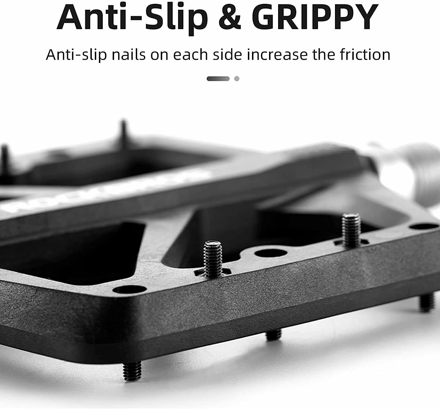 ROCKBROS Large Nylon Composite Bike Pedals in Black (Pair)