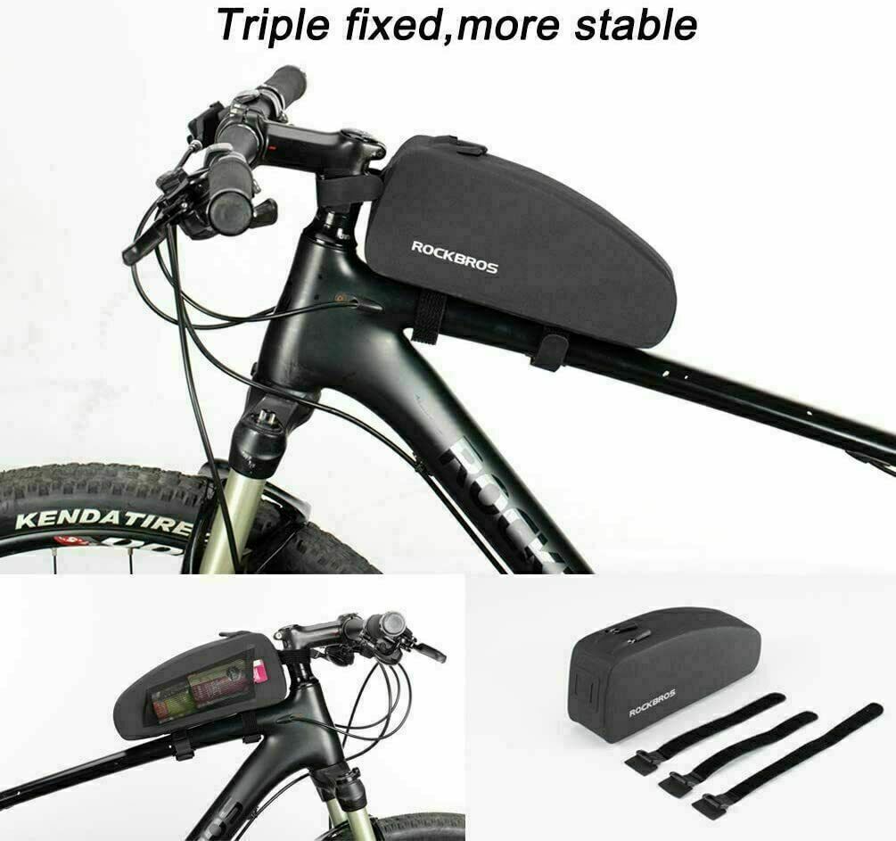 Double Zipper Top Tube Bag Frame Fitted Bike Bag Front Frame Bag