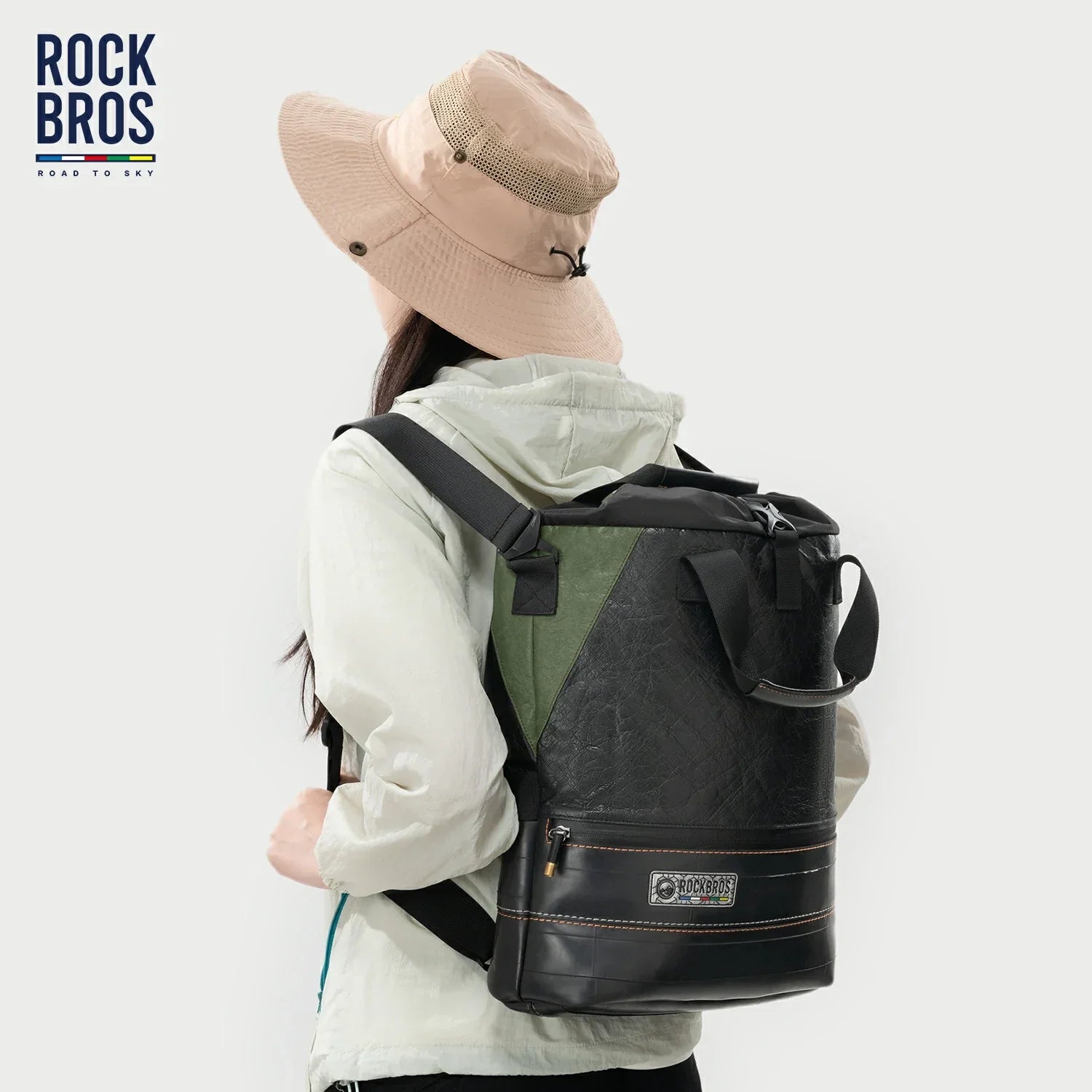 Sustainable Recycled Tire Bike Panniers 12L ROAD TO SKY