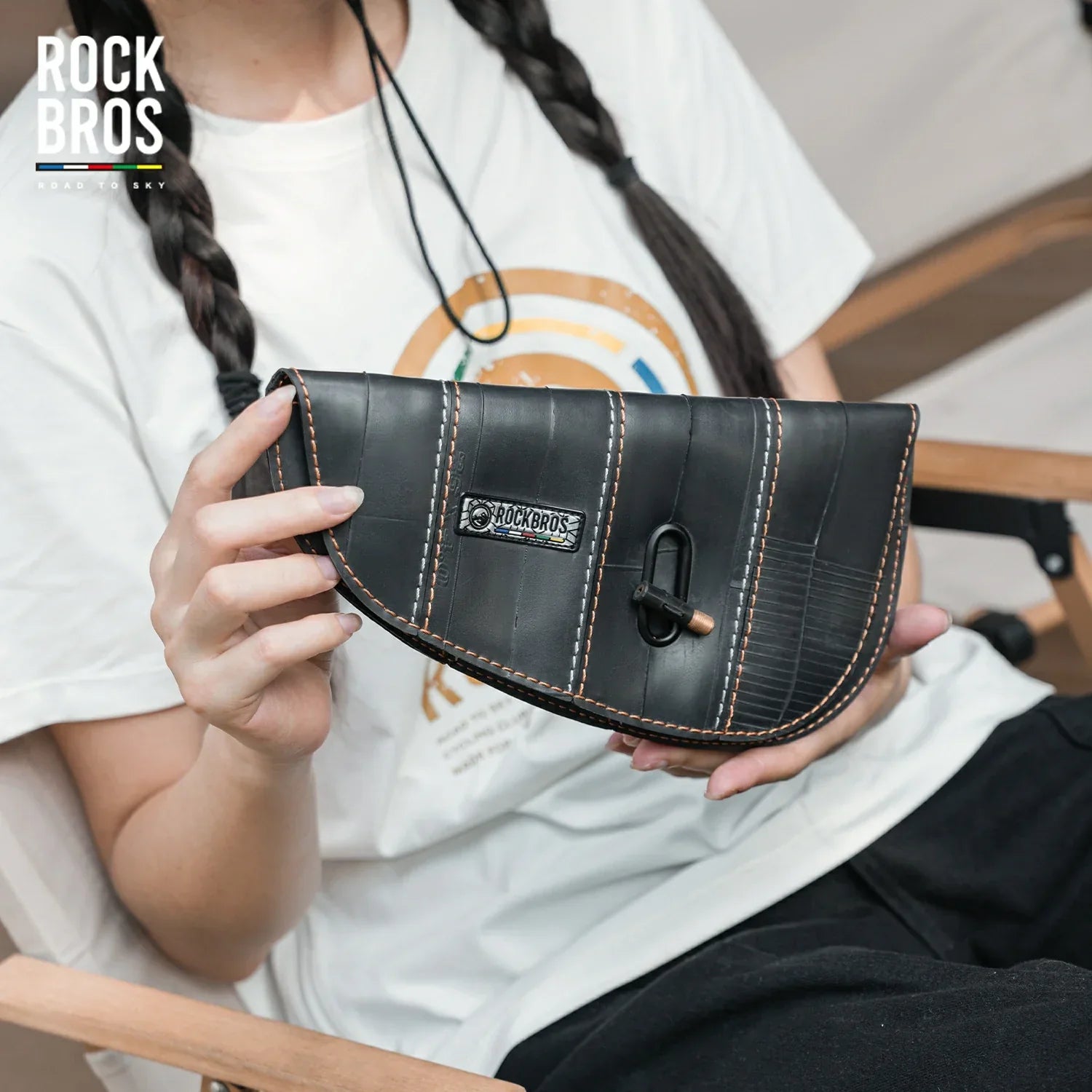 Sustainable Eco-Friendly Recycled Tire Bike Frame Bag 0.5L ROAD TO SKY