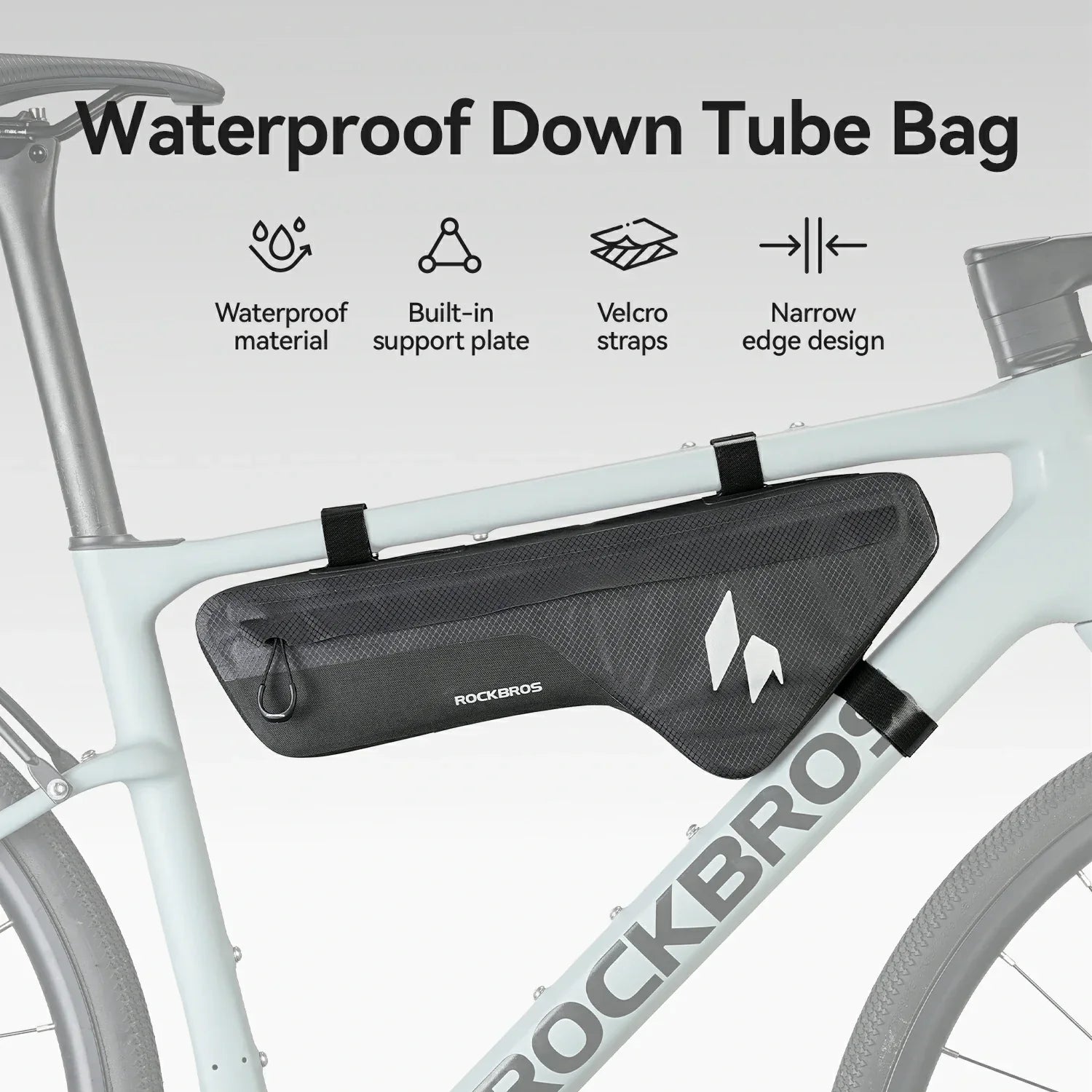 RideMate 100% Waterproof Frame Bag 1.9L Down Tube Bag