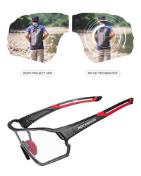 ROCKBROS Full Frame Photochromic Sunglasses Cycling Sunglasses Bicycle Full Frame Photochromic Glasses Bike Eyewear