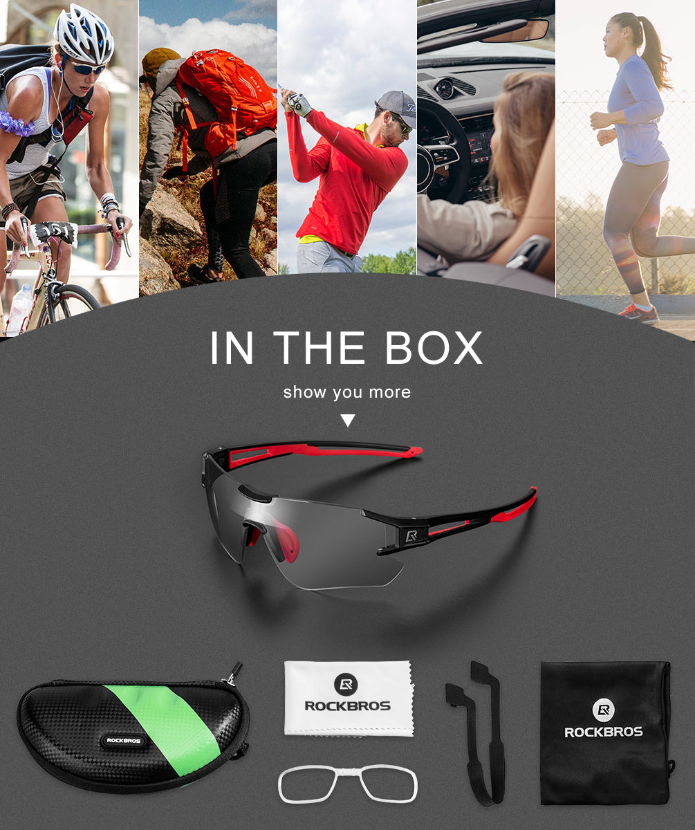 ROCKBROS Ultralight Photochromic Cycling Sunglasses