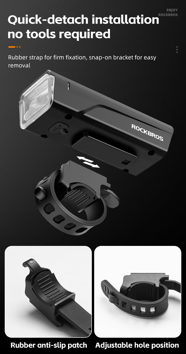 ROCKBROS Waterproof Front Bike Light