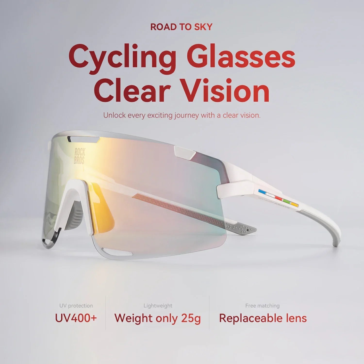 ROCKBROS ROAD TO SKY BOUNDLESS Photochromic Cycling Sports Sunglasses