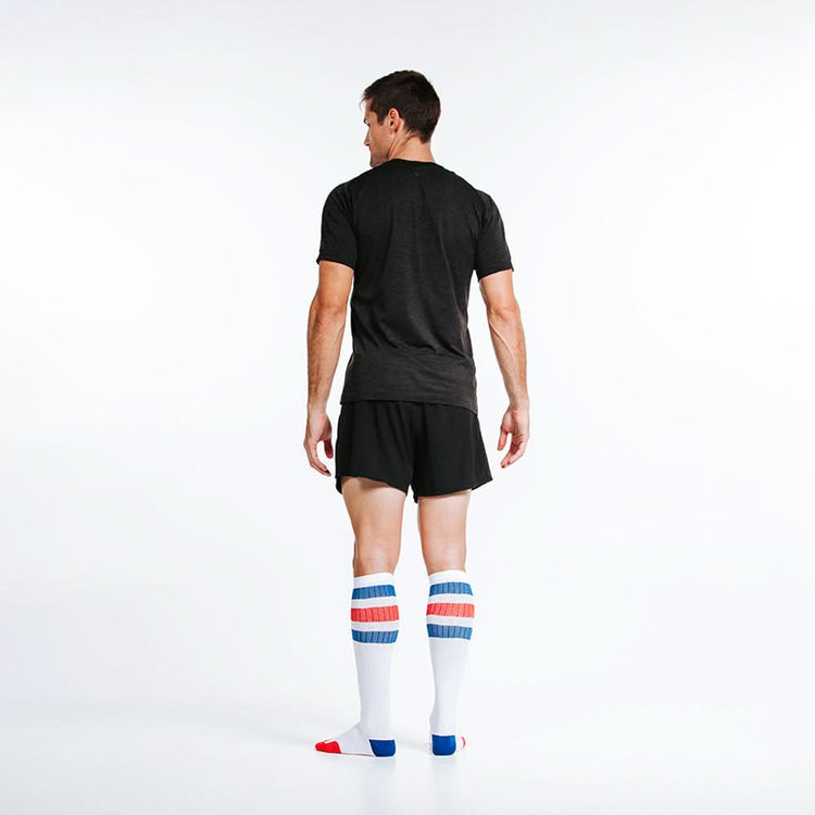 Marathon, White, Red and Blue Stripe