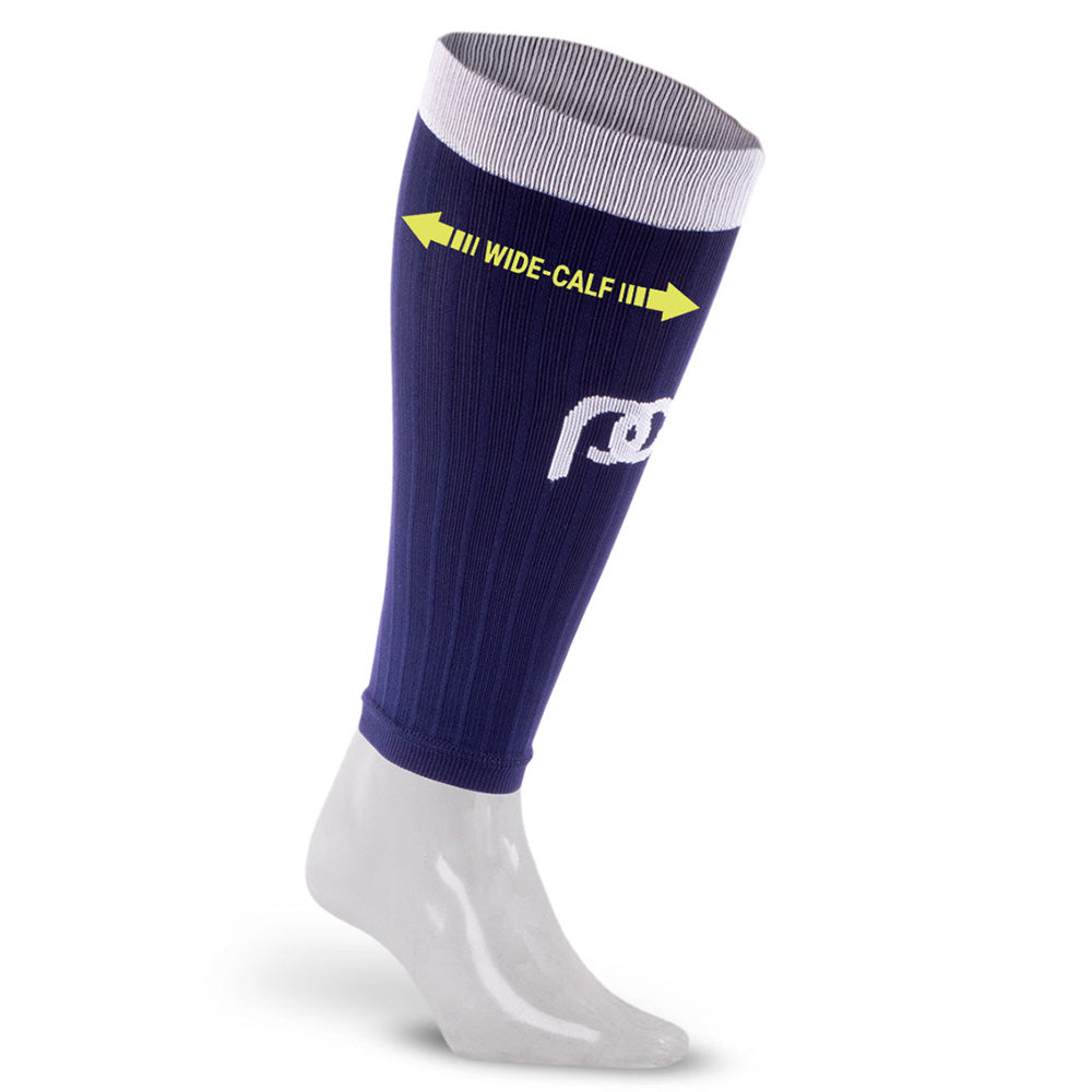 Calf Sleeves, Navy Blue (Wide-Calf)