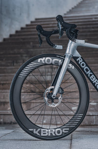 ROCKBROS Road Bike Carbon Fiber Wheels 700C Carbon Fiber Disc Brake 65mm Wheelsets Clincher