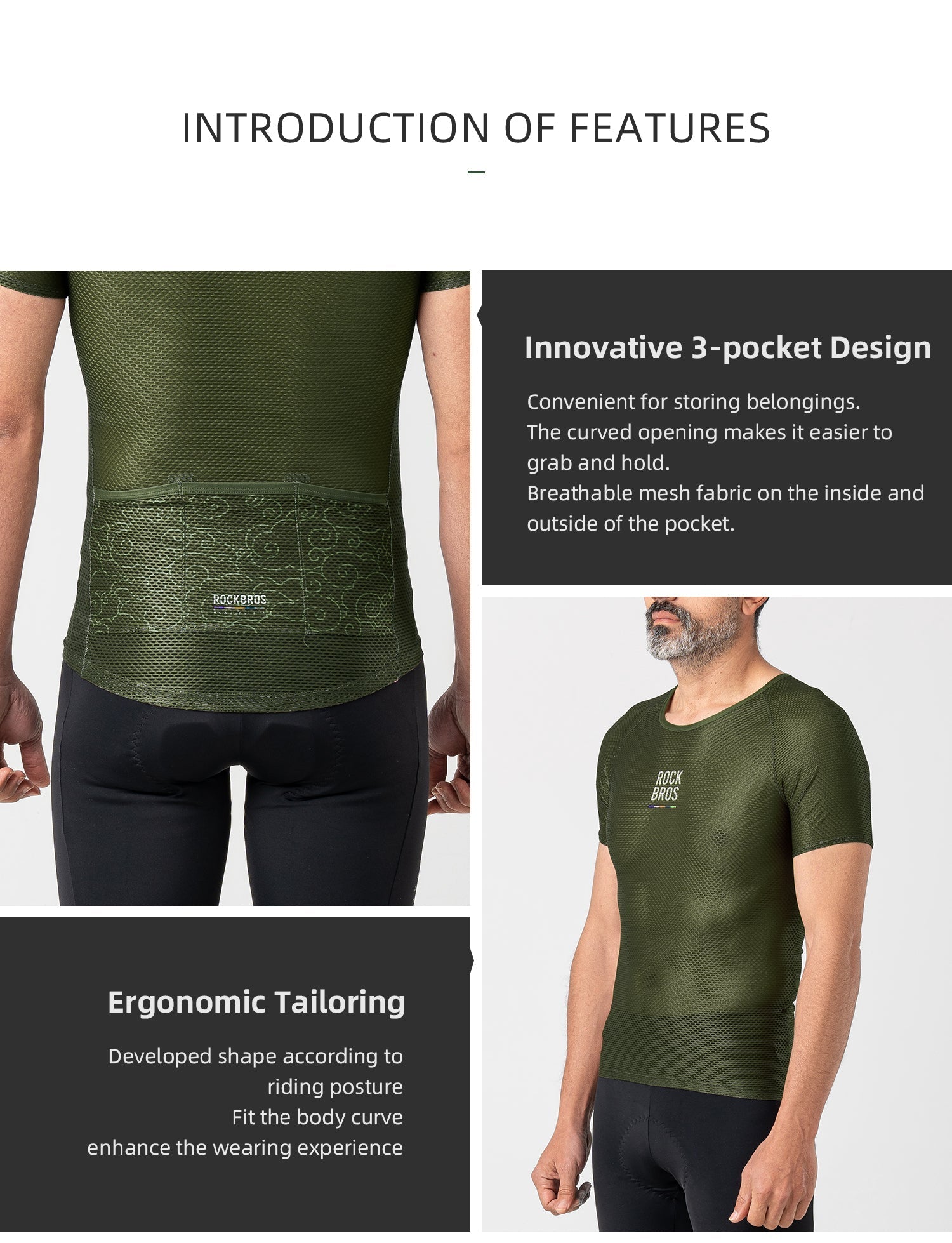 【ROAD TO SKY】by ROCKBROS Unisex Short-Sleeved Mesh Cycling Base Layer in Various Colours