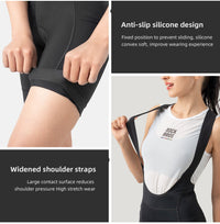 【ROAD TO SKY by ROCKBROS Women's Cycling Bib Shorts in Black
