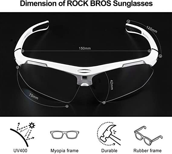 ROCKBROS Cycling Sunglasses Bicycle Photochromic Glasses Full Frame Eyewear
