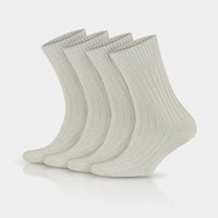 97% Cotton Crew Dress Socks for Men and Women  - Undyed