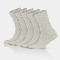 97% Cotton Crew Dress Socks for Men and Women  - Undyed