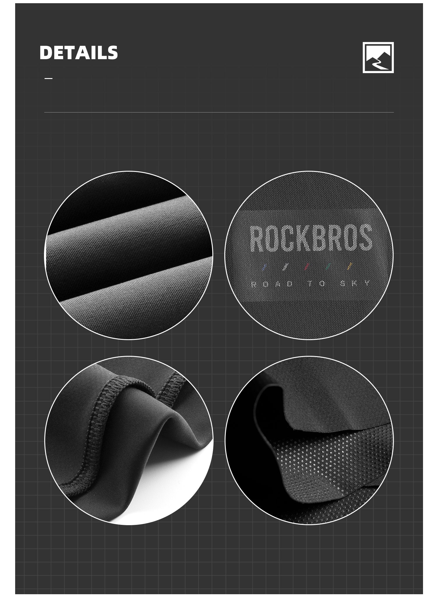 【ROAD TO SKY by ROCKBROS Women's Cycling Bib Shorts in Black