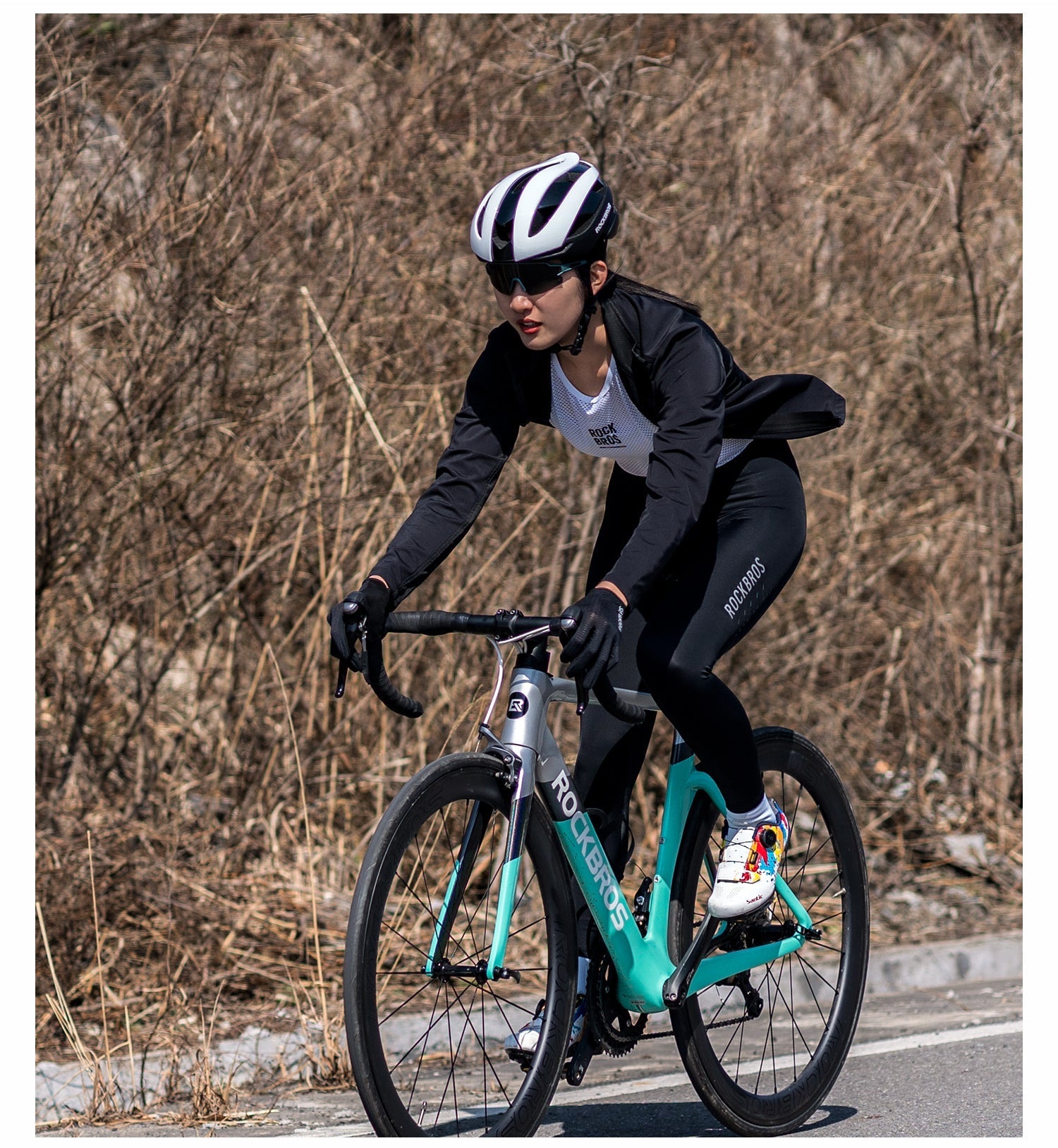 【ROAD TO SKY】by ROCKBROS Women's Cycling Tights in Black