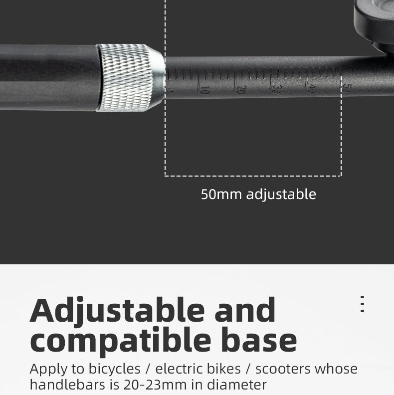 ROCKBROS Adjustable Bike Mirror Anti-Glare 360-Degree Rotation