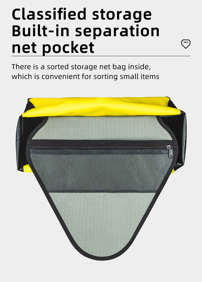 ROCKBROS Large Triangle Bicycle Saddlebag in Yellow