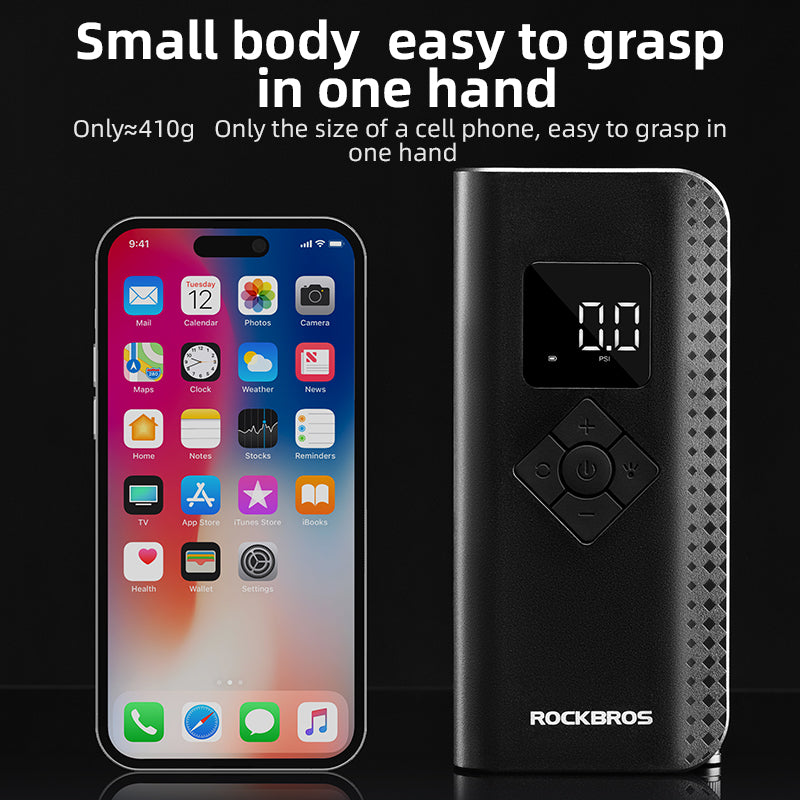 ROCKBROS Electric Bike Pump with Intelligent Digital Display
