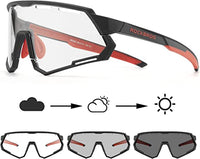 ROCKBROS Cycling Glasses Polarized Photochromic Sunglasses Riding Goggles 2 Lens