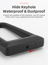 ROCKBROS Motorcycle Bicycle U-Lock Anti-Theft Thickened MTB Bike Lock Alloy Steel 3 Keys