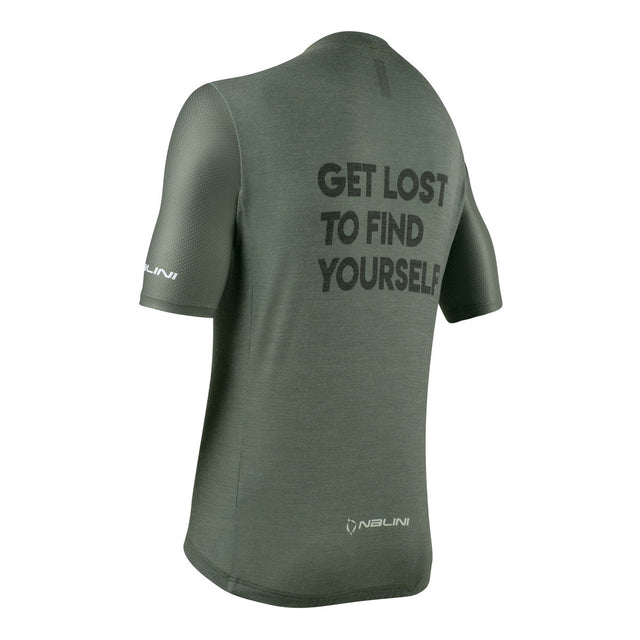 Nalini Gravel WOOL Men's Cycling Jersey (Green) S-3XL